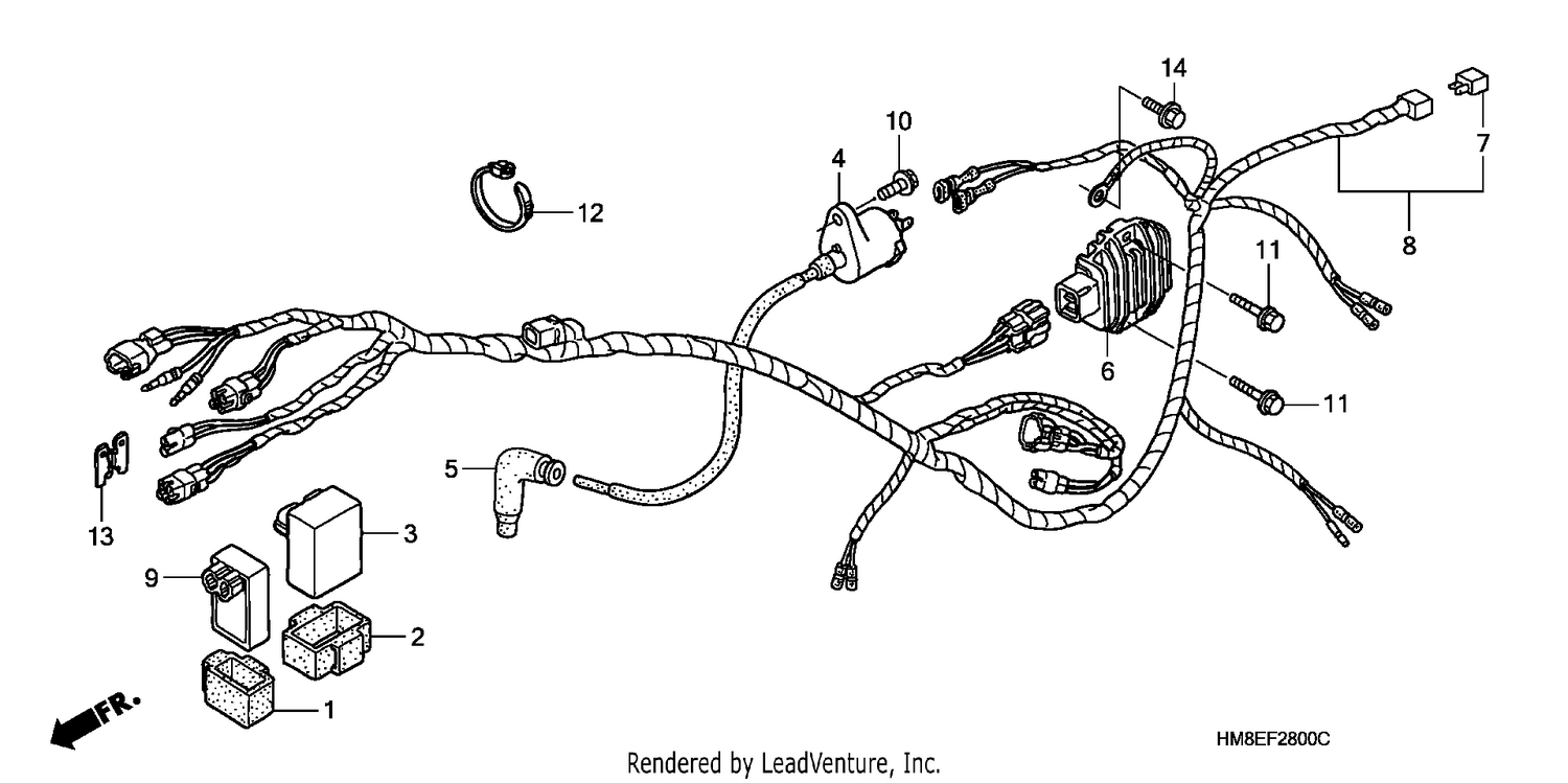 WIRE HARNESS (TRX250TM)