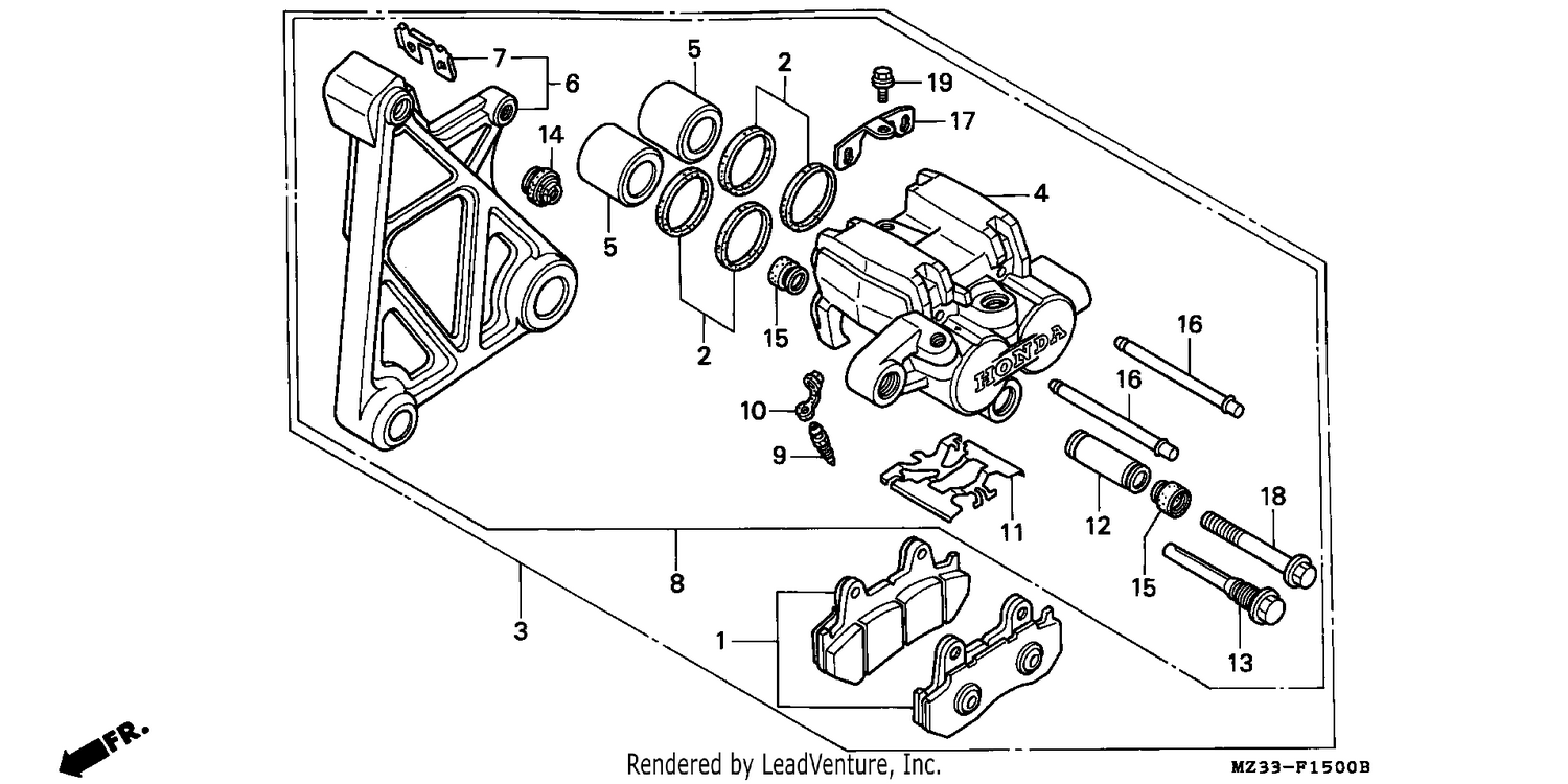 REAR BRAKE CALIPER