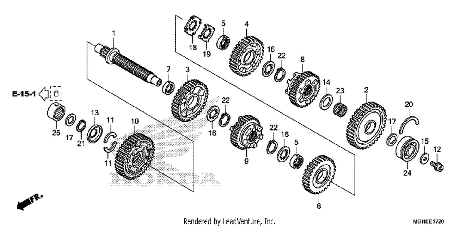  20 TRANSMISSION (VFR1200XD/XDA/XDL/XDS) (COUNTERSHAFT)