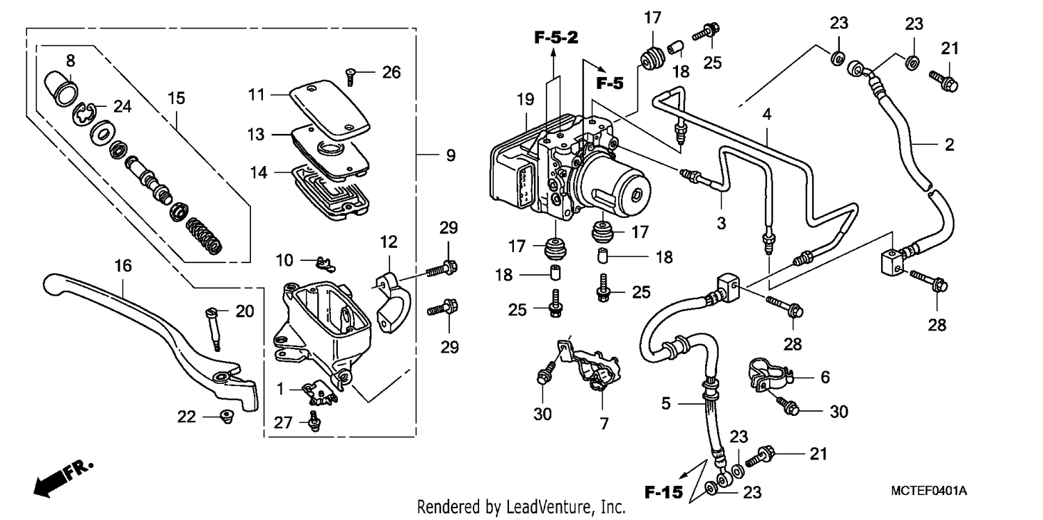 FR. BRAKE MASTER CYLINDER (FJS600A)