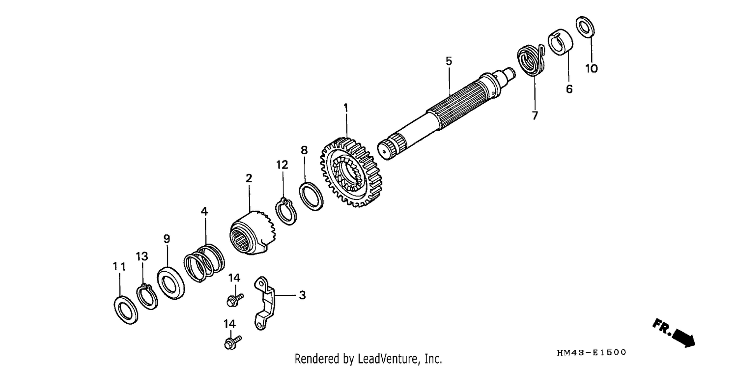 KICK STARTER SPINDLE
