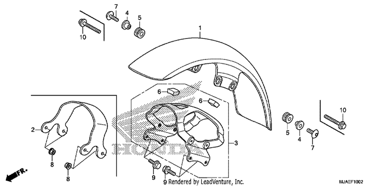  2 FRONT FENDER (VT750C2S/ S)