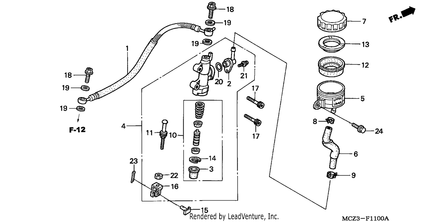 RR. BRAKE MASTER CYLINDER