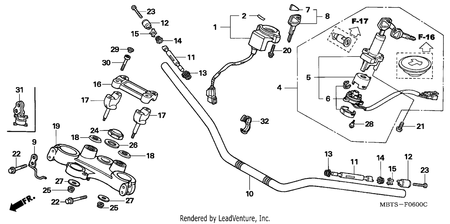 HANDLE PIPE/TOP BRIDGE
