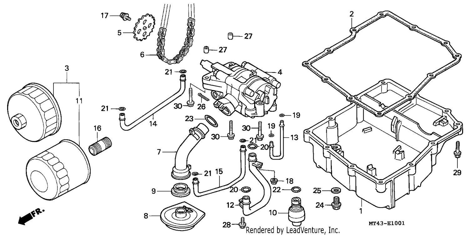 OIL FILTER/OIL PUMP (VFR750FR/FS/FT/FV)