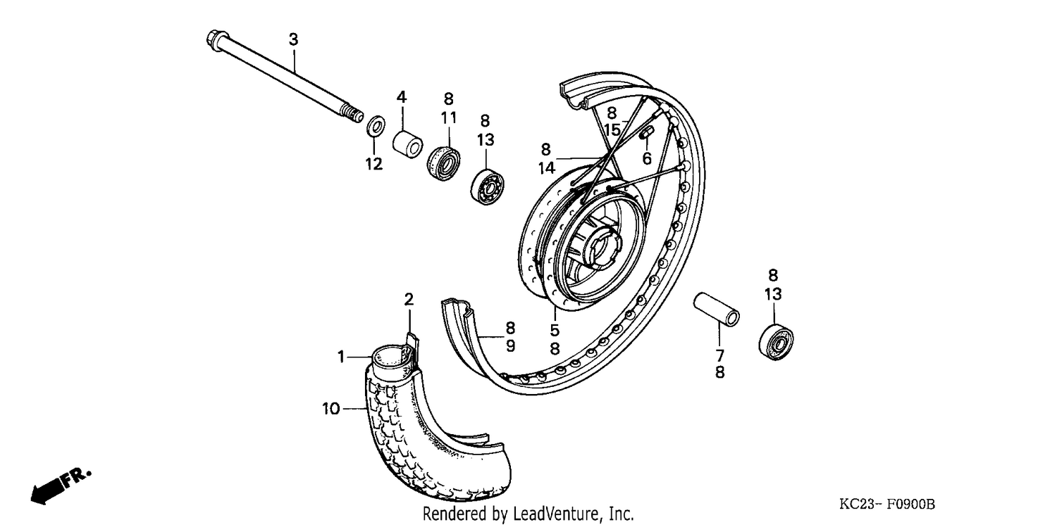 FRONT WHEEL (E/ED/F/G/SD/SW)