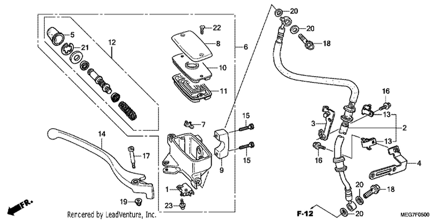  FRONT BRAKE MASTER CYLINDER (VT750C2B/C/CA)