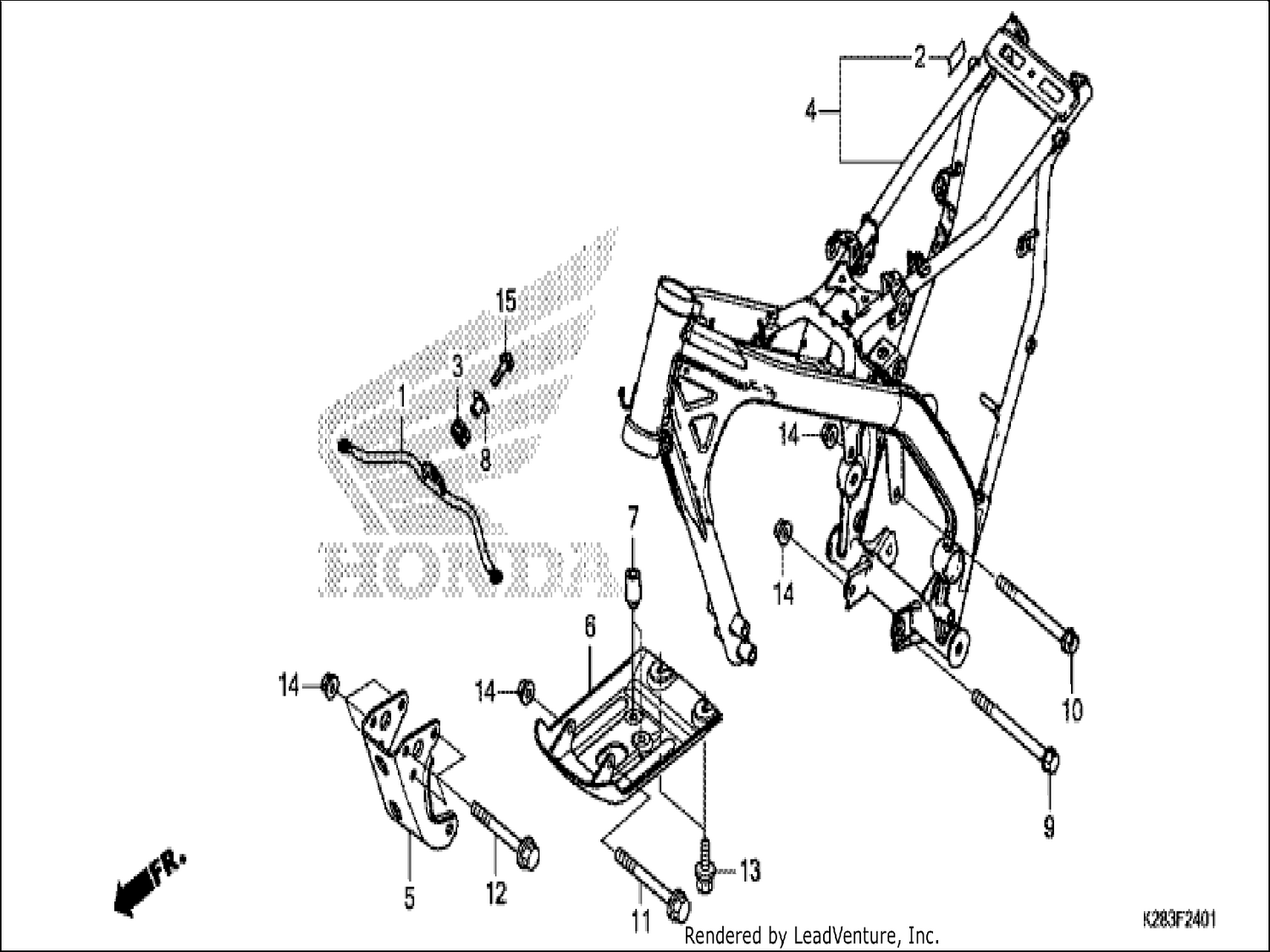  1 FRAME BODY (CRF125F/FB K)