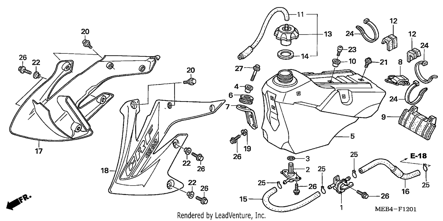 FUEL TANK (CRF450R5,6,7,8 )