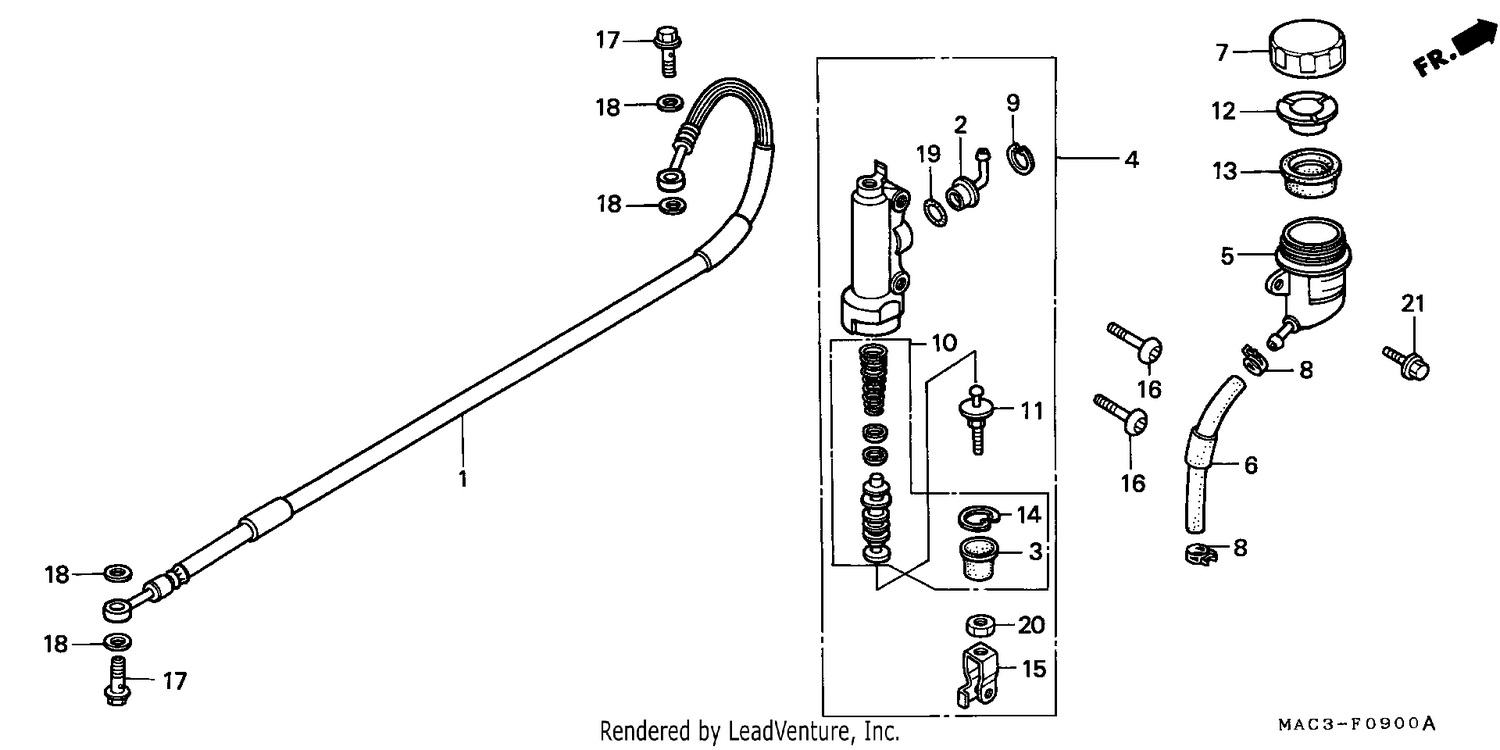 REAR BRAKE MASTER CYLINDER