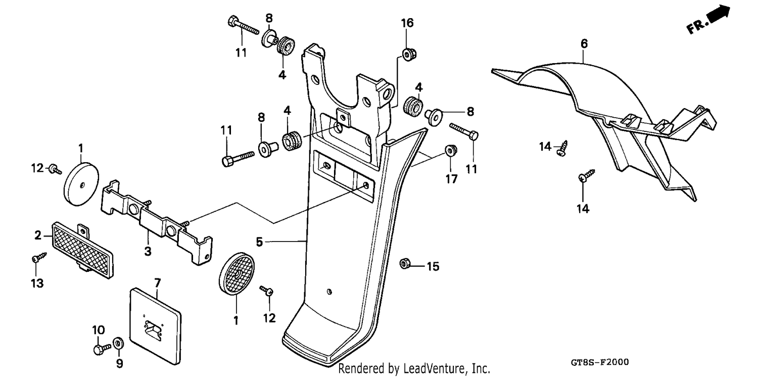 REAR FENDER (PK50S-B/SP/MS/SS/SMS)
