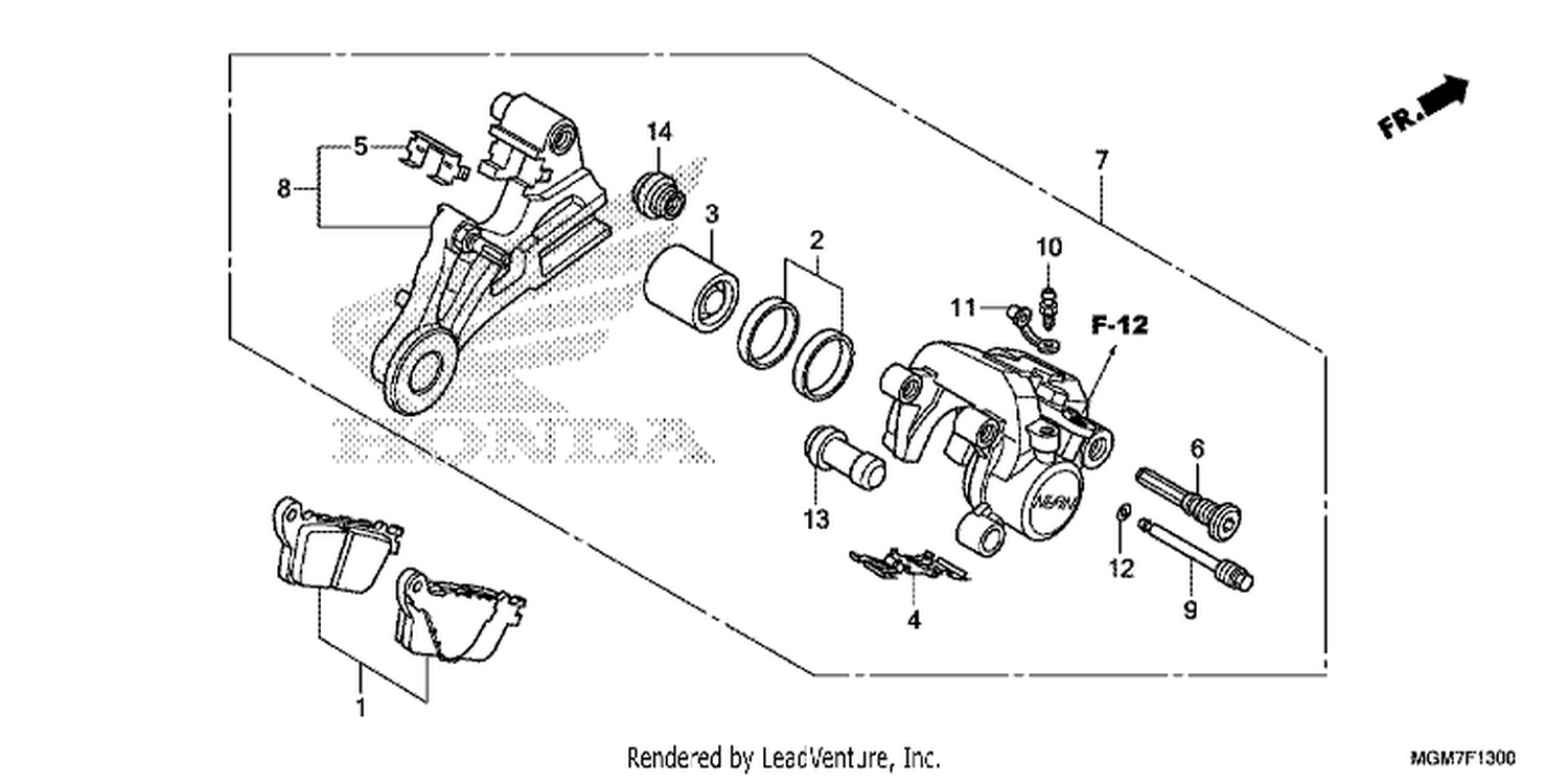  REAR BRAKE CALI PER (CB600F)