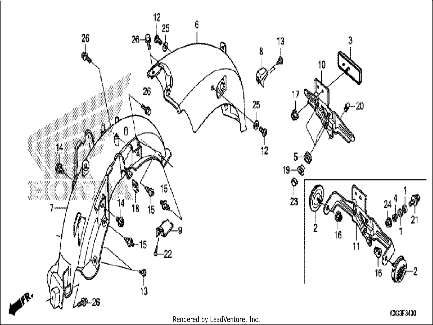 REAR FENDER