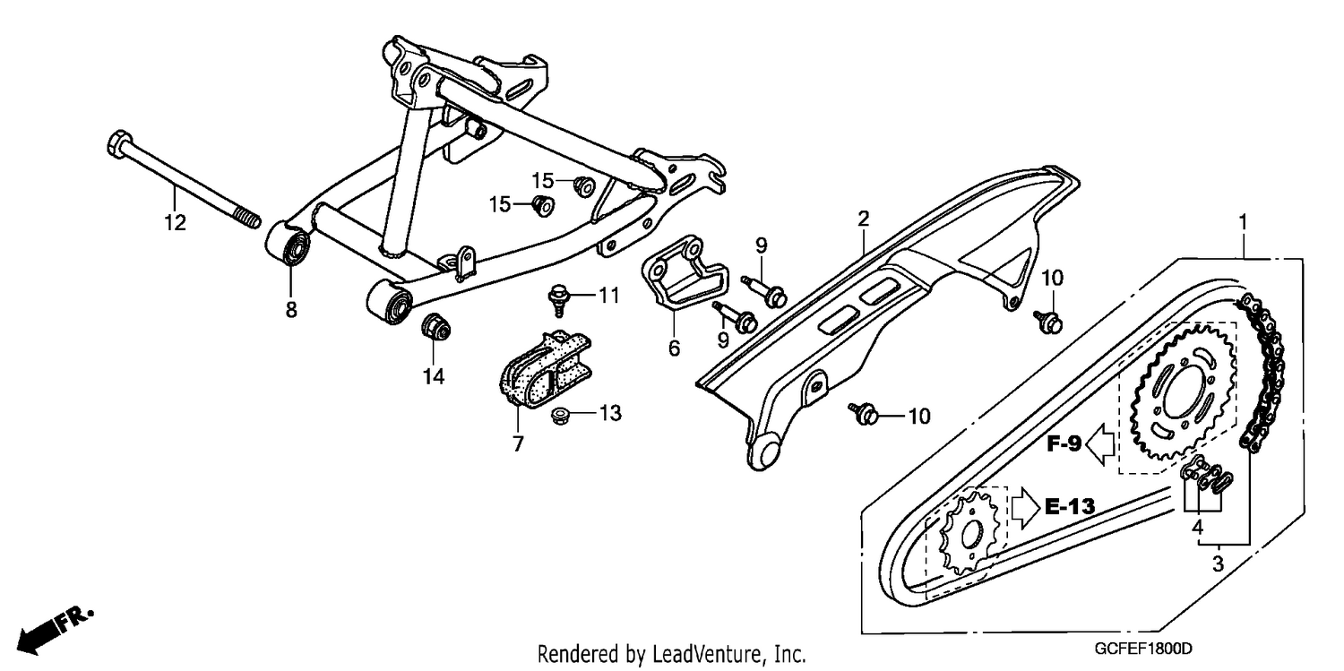 SWINGARM/CHAIN CASE