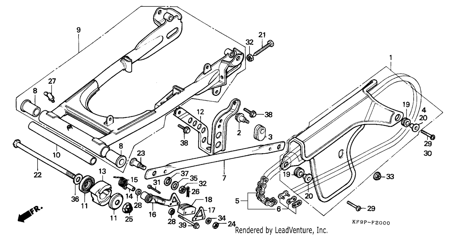 SWINGARM/CHAIN CASE