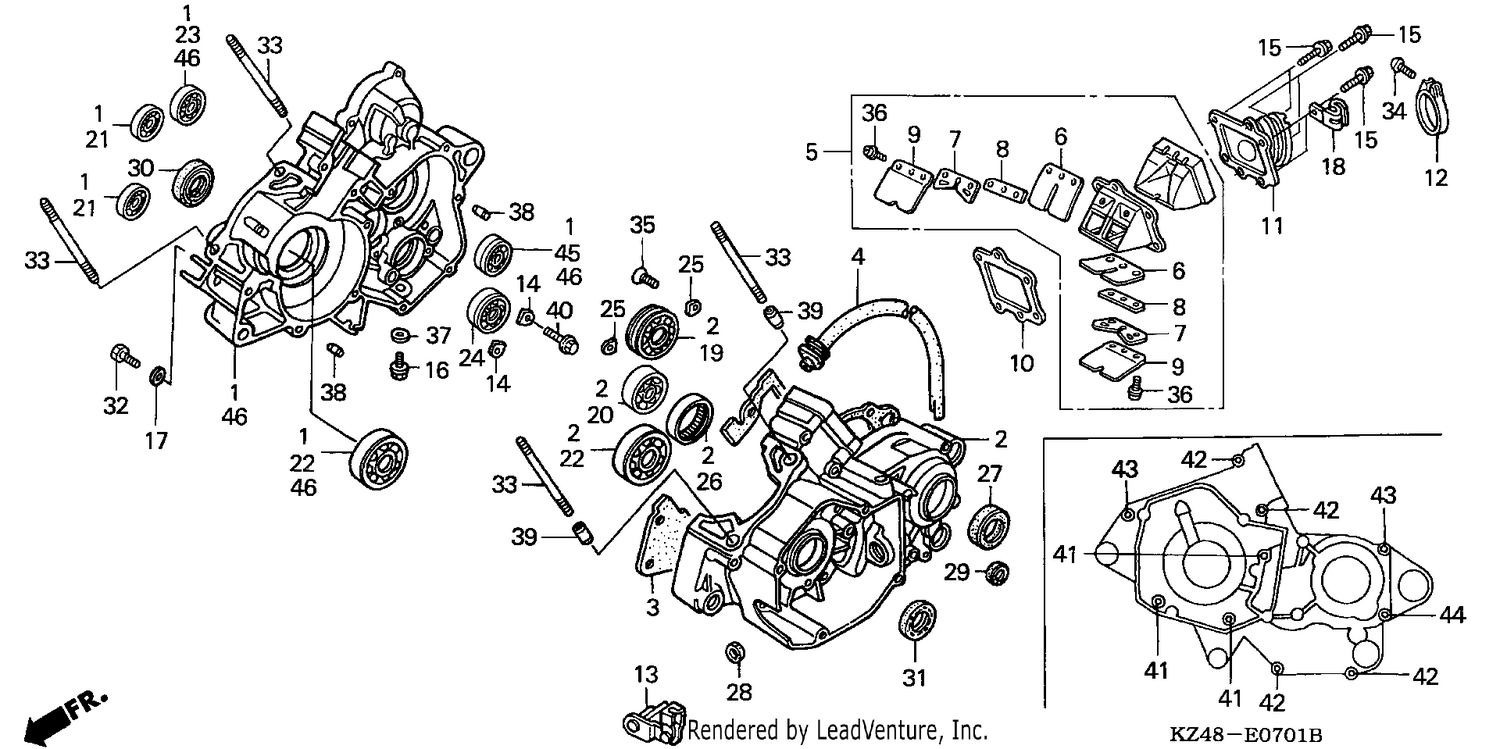 CRANKCASE (CR125R3,4)