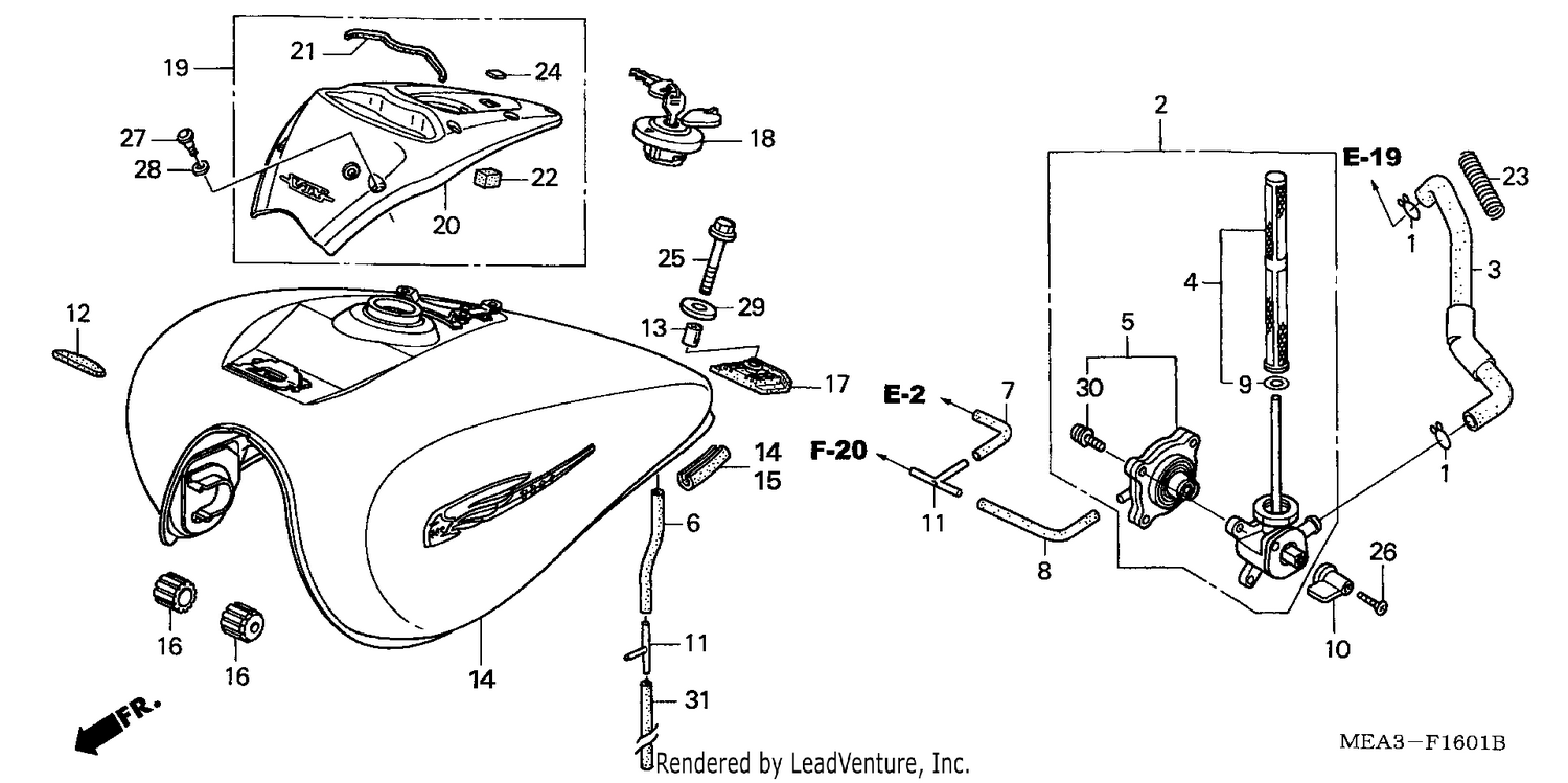 FUEL TANK (VTX1300S4/5/6/7)