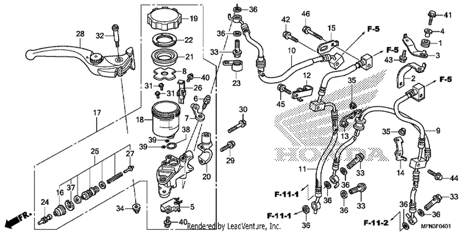  1 FR. BRAKE MASTER CYLINDER (CB1000RA)