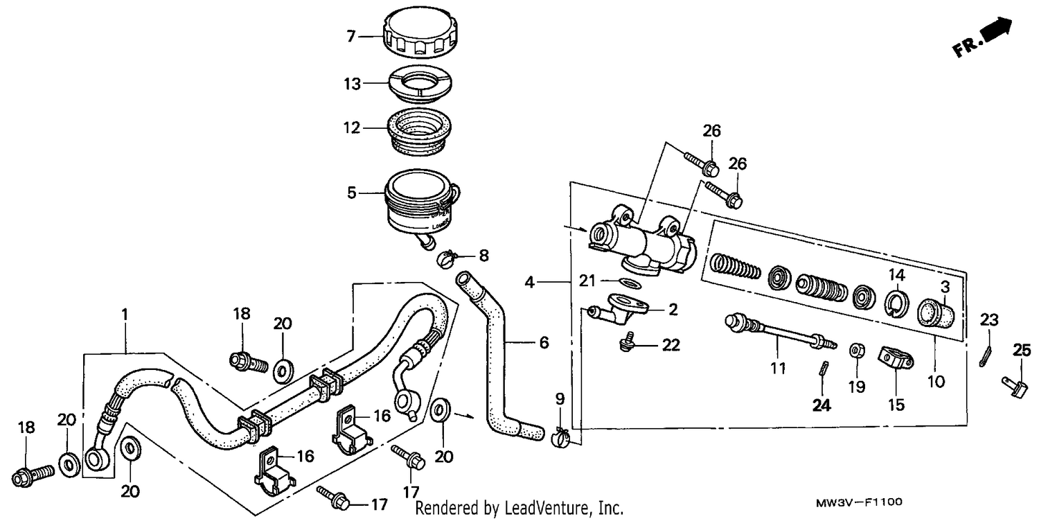 REAR BRAKE MASTER CYLINDER