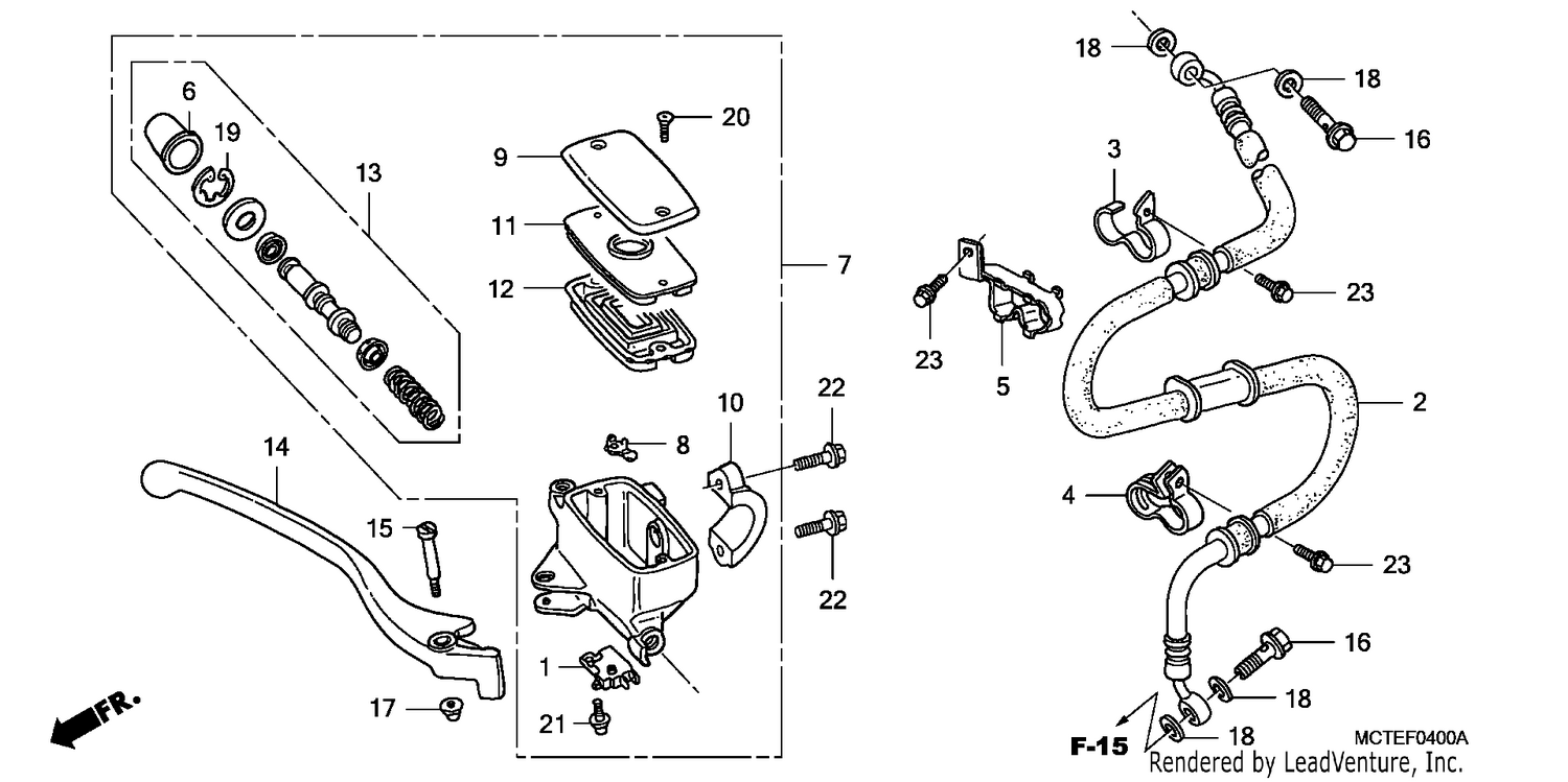 FR. BRAKE MASTER CYLINDER (FJS400D/FJS600D)