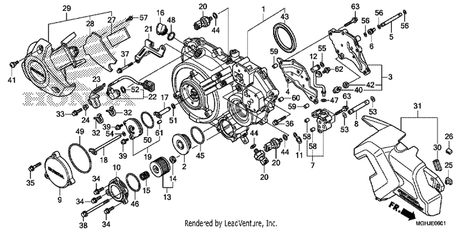  1 RIGHT CRANKCASE COVER (VFR1200XD/XDA/XDS)