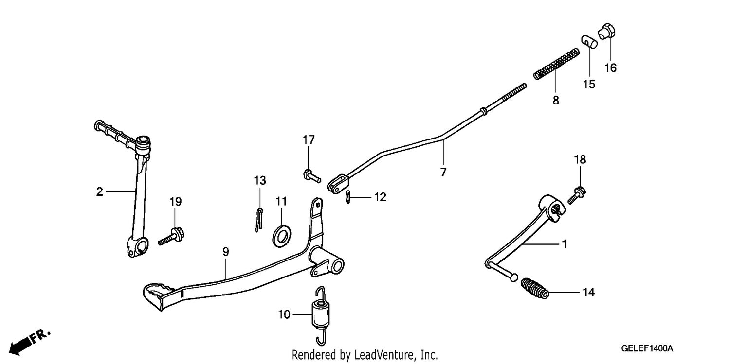 BRAKE PEDAL/KICK STARTER ARM