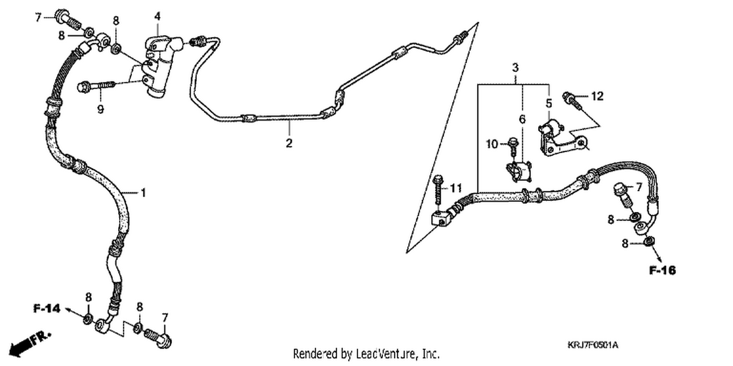  1 REAR BRAKE PI PE (FES125) (FES150)