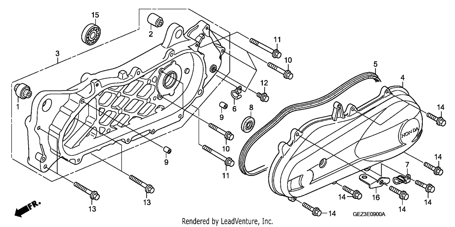 SWINGARM/ LEFT CRANKCASE COVER