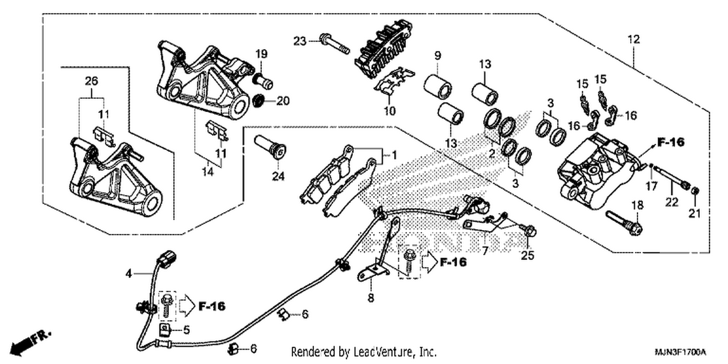  REAR BRAKE CALI PER