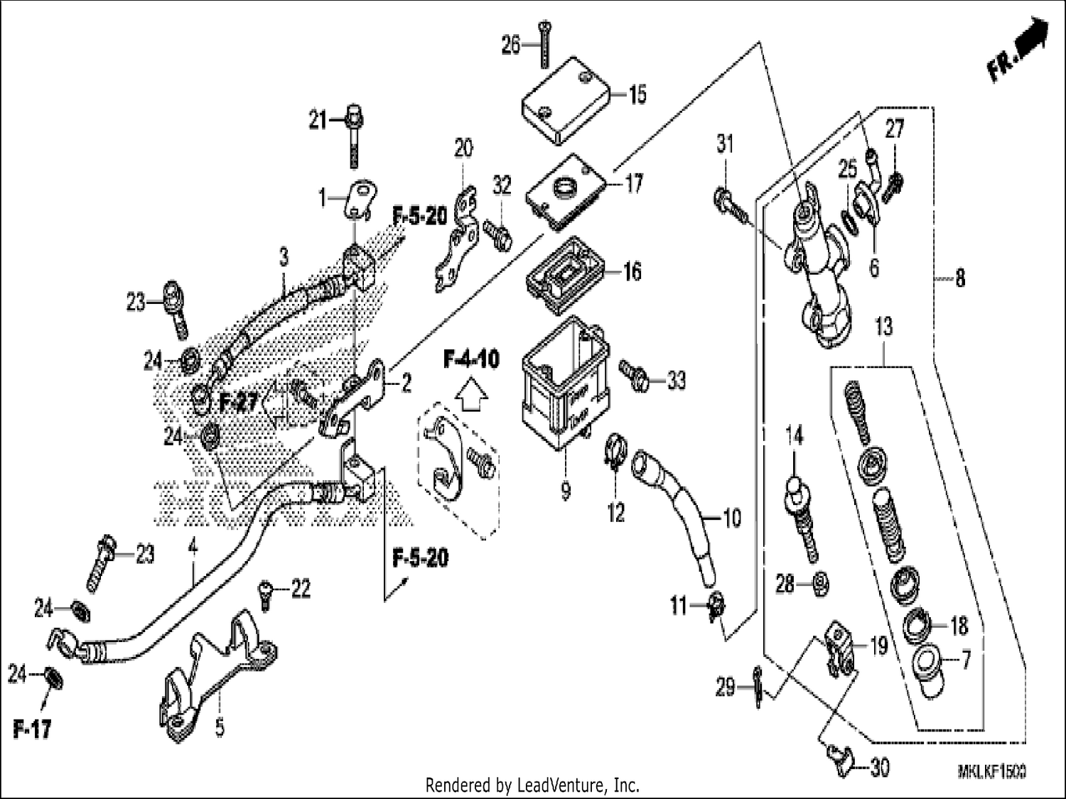  REAR BRAKE MASTER CYLINDER