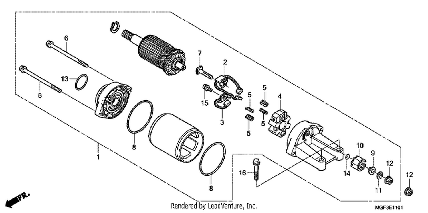  1 STARTER MOTOR (FJS600A9 2KO/ FJS600AB/ DB)