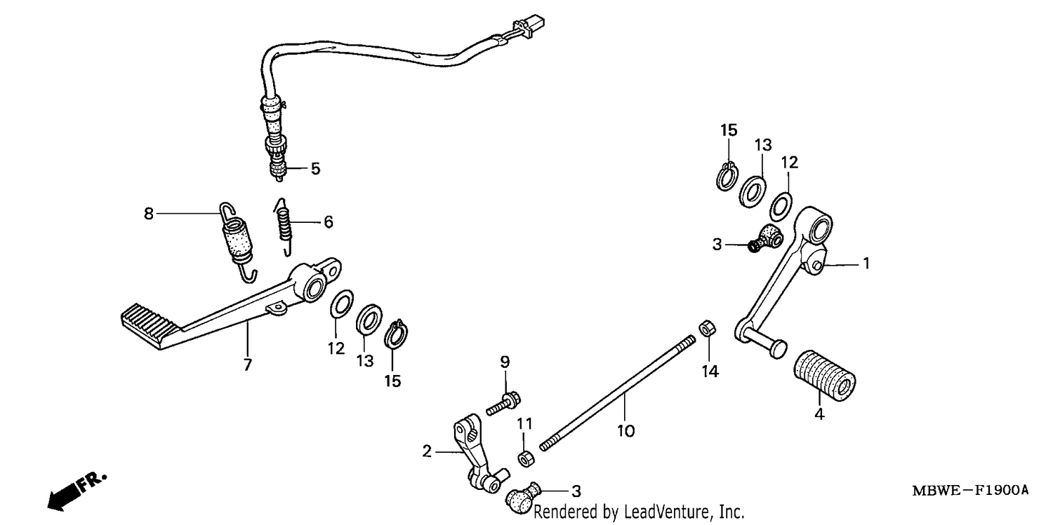 BRAKE PEDAL/CHANGE PEDAL