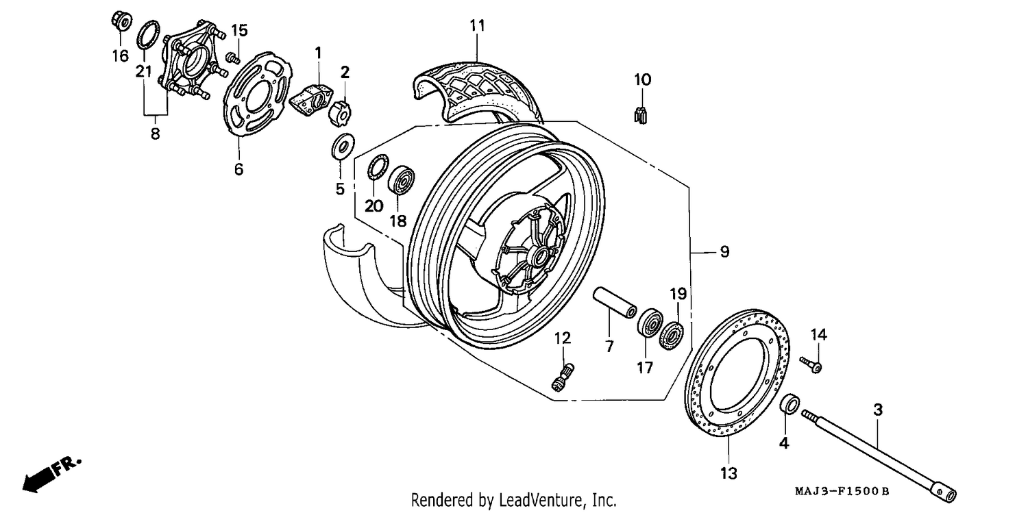 REAR WHEEL (ST1100)