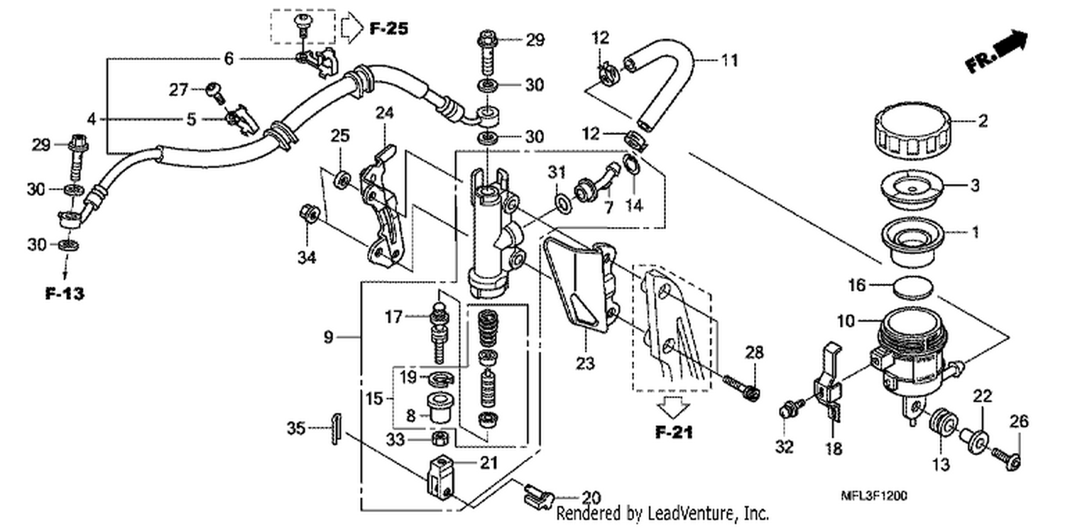  REAR BRAKE MASTERCYLI NDER (CBR1000RR)
