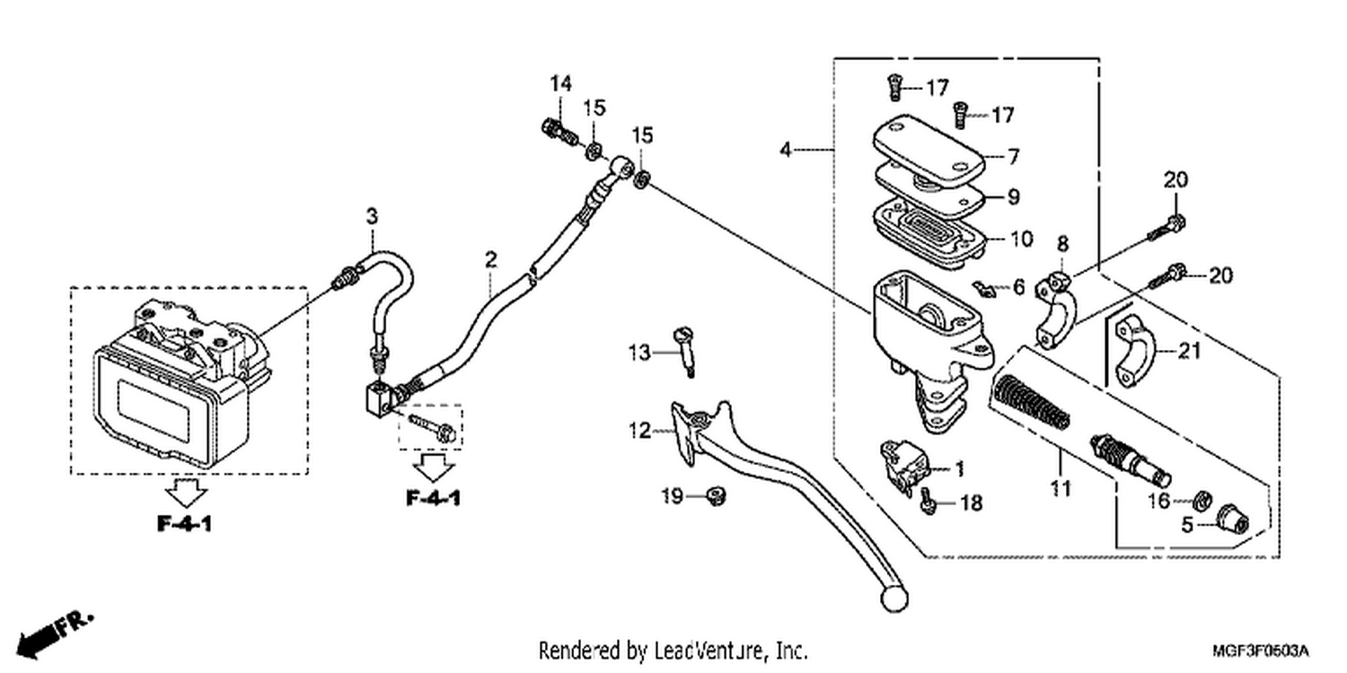  3 REAR BRAKE MASTER CYLI NDER (FJS600A9 2KO/ FJS600AB)