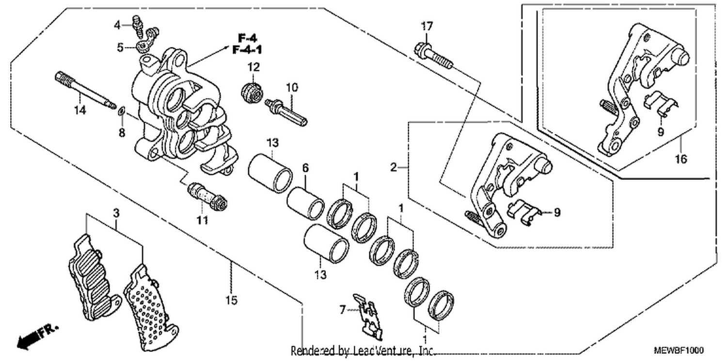  R. FRONT BRAKE CALI PER