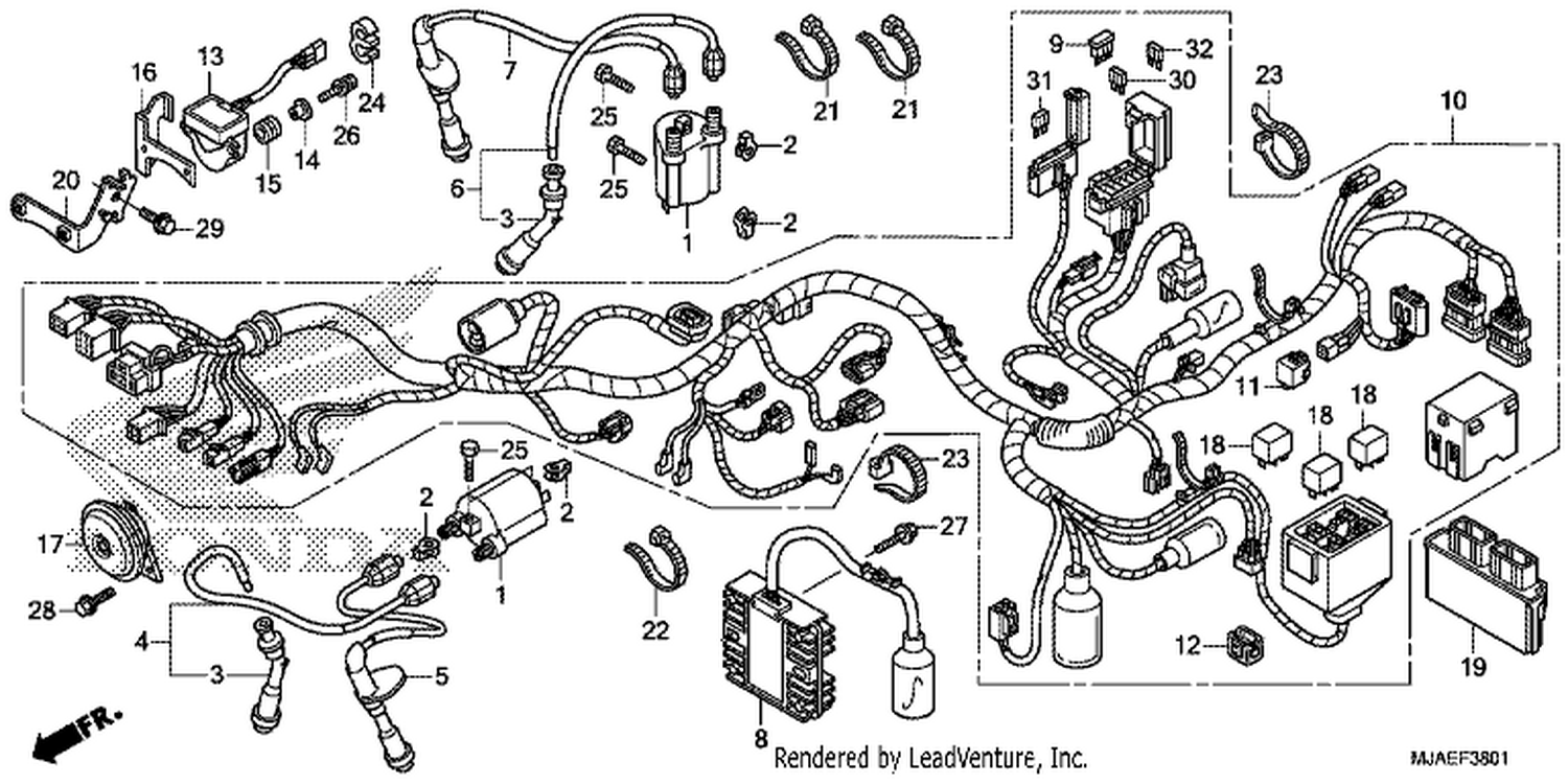  1 WI RE HARNESS (VT750C2B/ C)