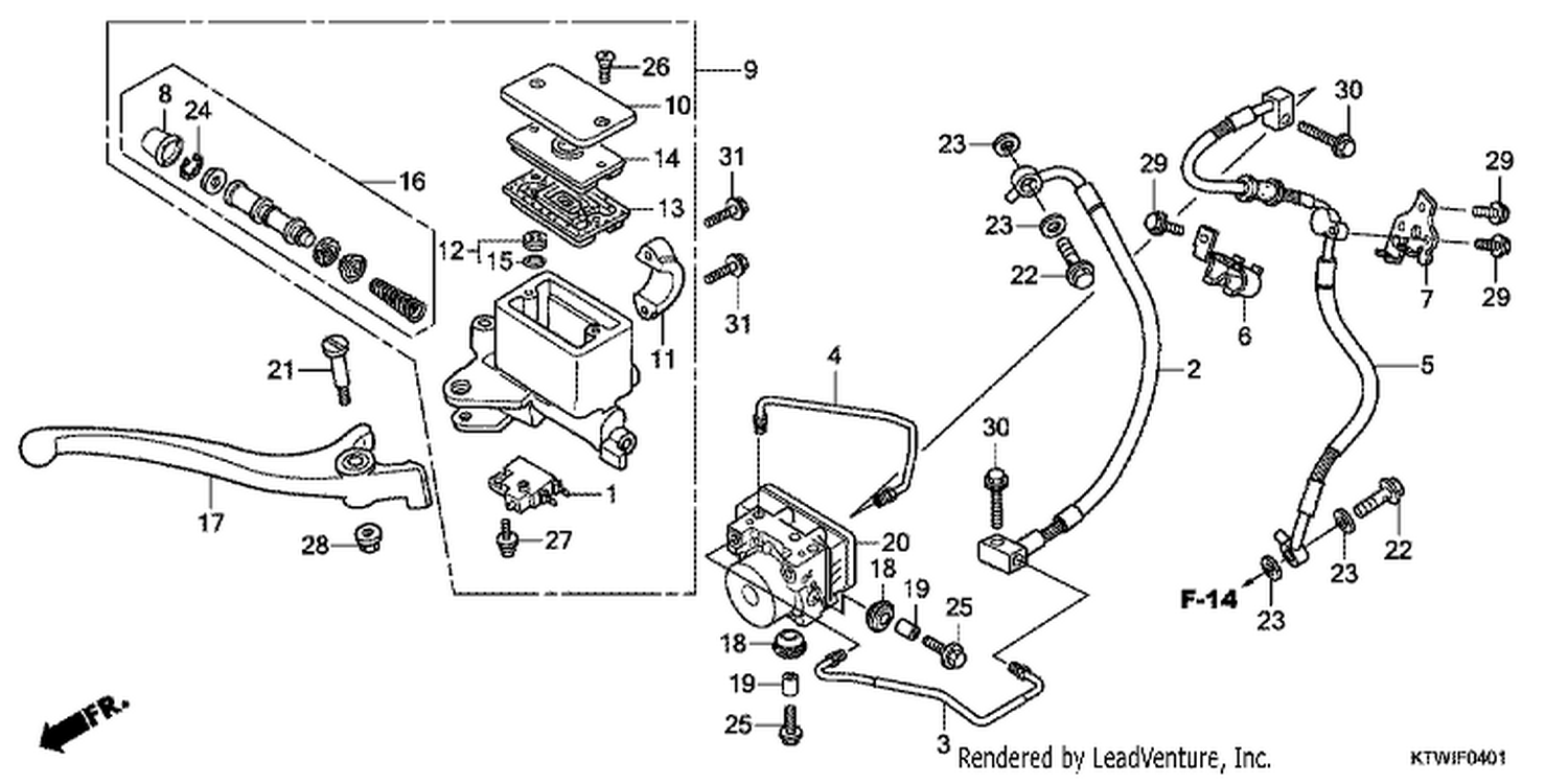  1 FR. BRAKE MASTER CYLINDER (SH300A)