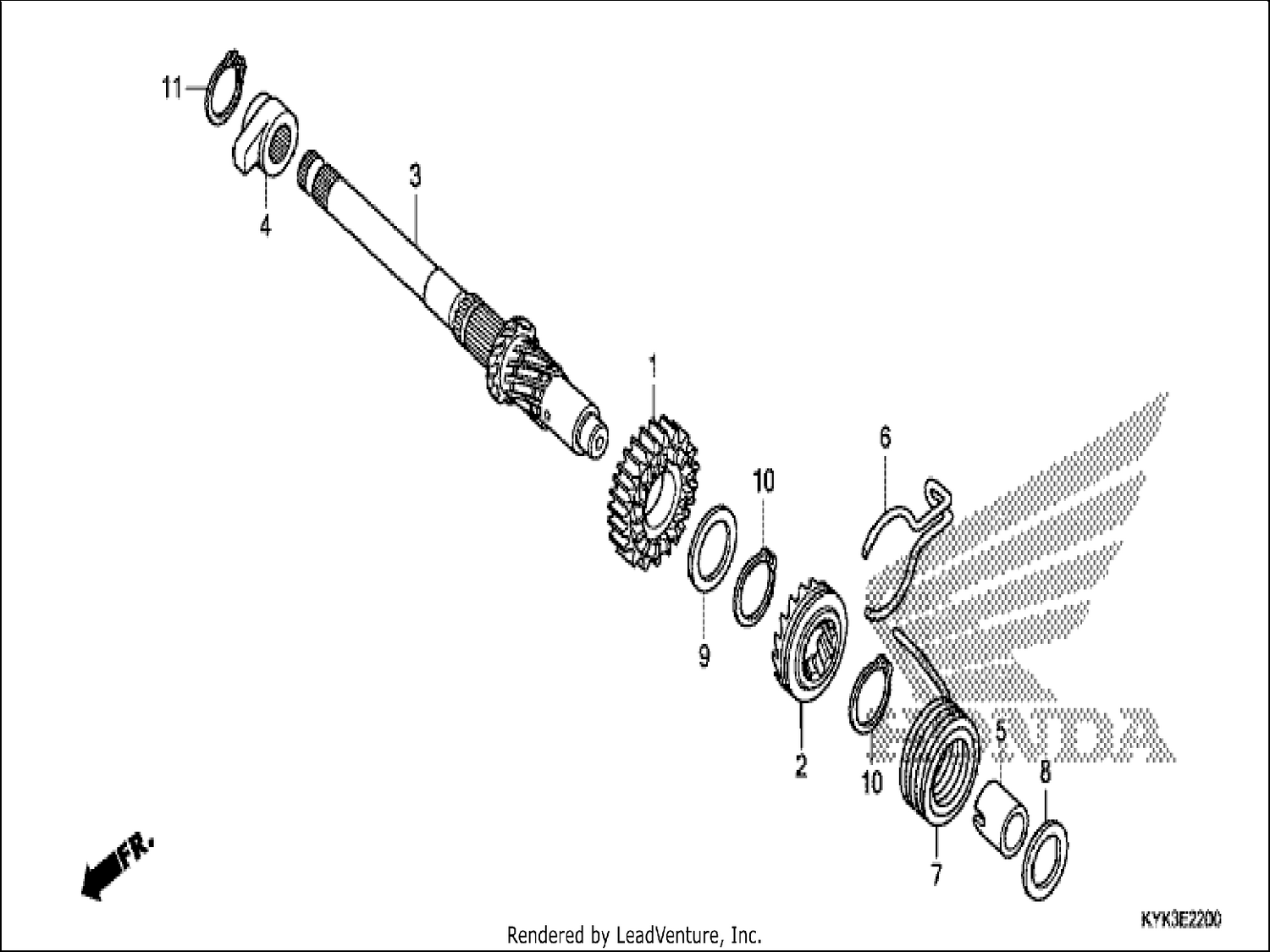  KICK STARTER SPINDLE