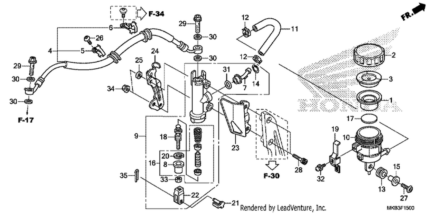 REAR BRAKE MASTER CYLI NDER ( CBR1000RR/ S)
