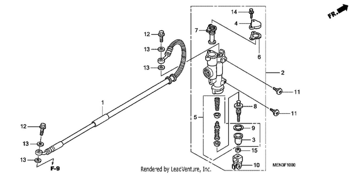  RR. BRAKE MASTER CYLINDER