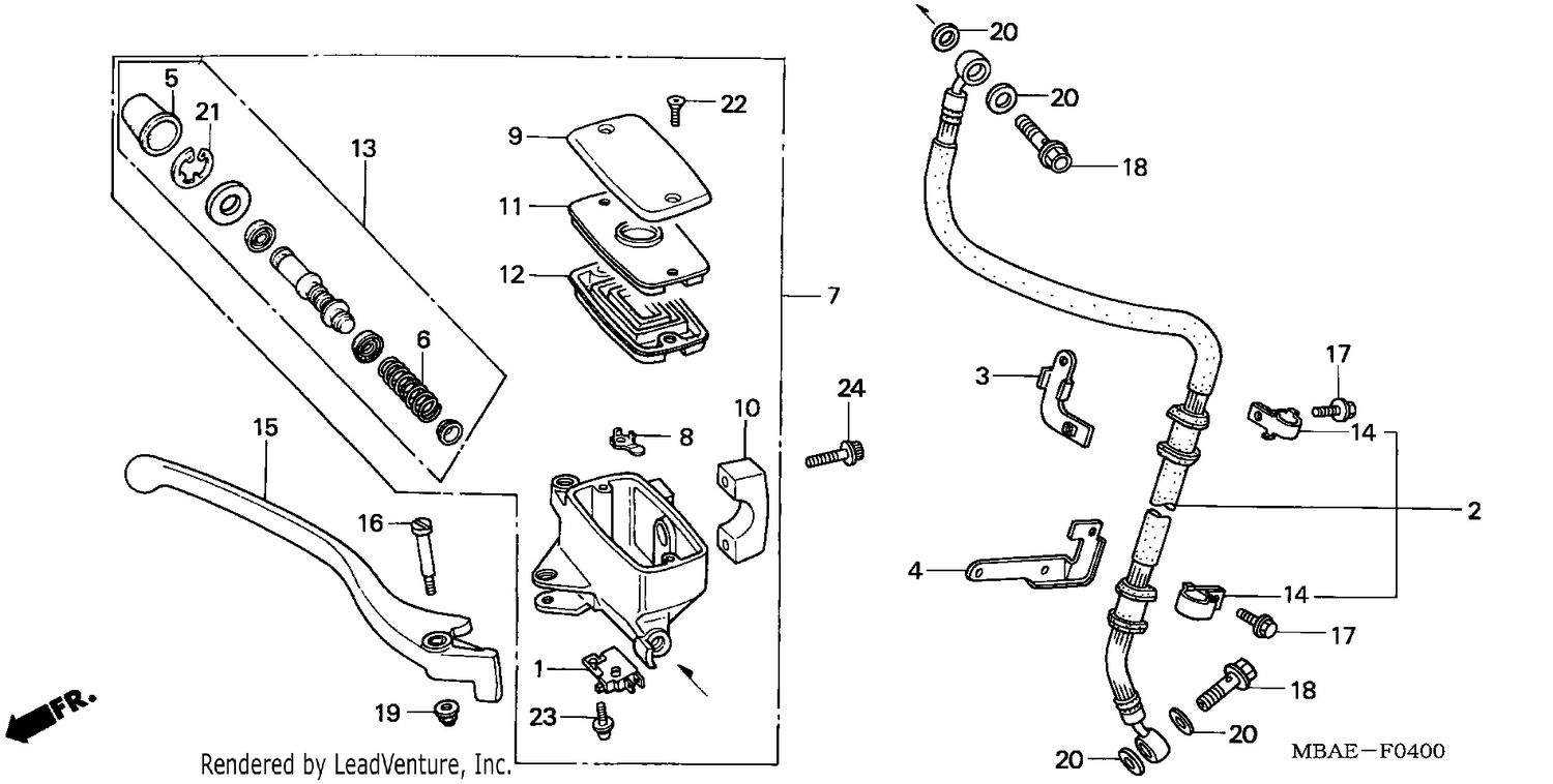 FR. BRAKE MASTER CYLINDER