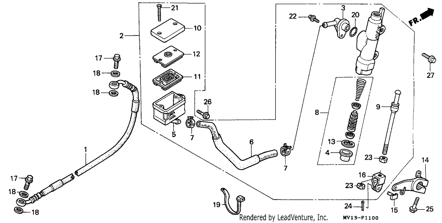 REAR BRAKE MASTER CYLINDER