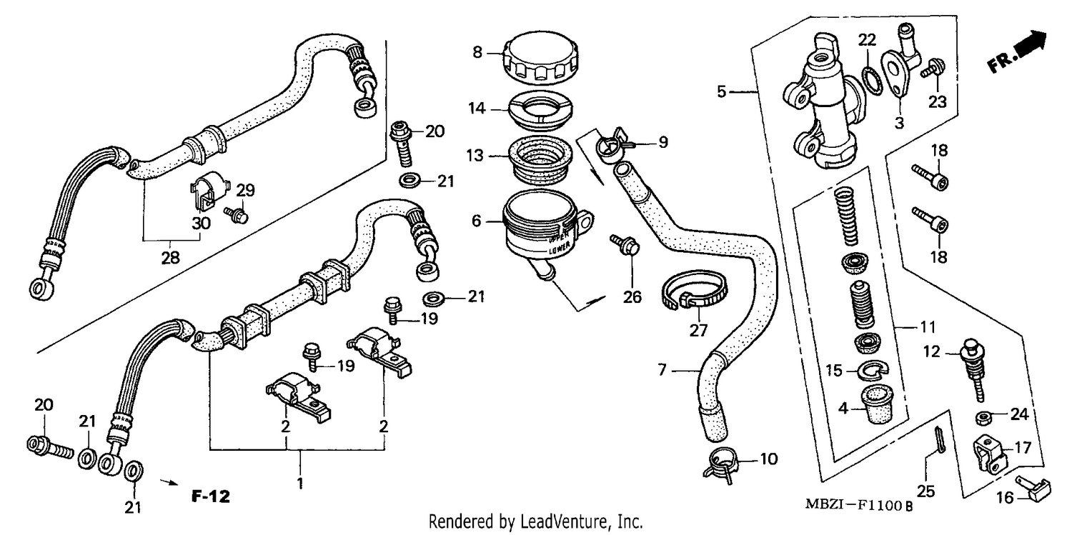 REAR BRAKE MASTER CYLINDER