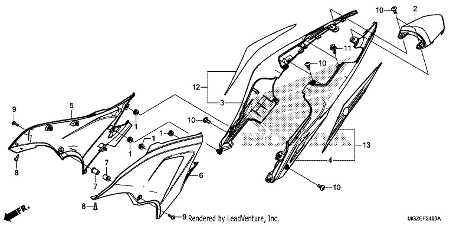  SI DE COVER/ REAR COWL