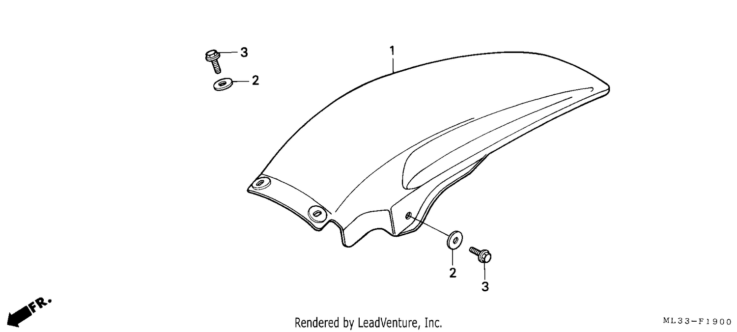 REAR FENDER (CR500RL)