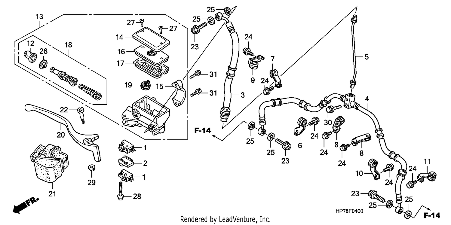 FR. BRAKE MASTER CYLINDER