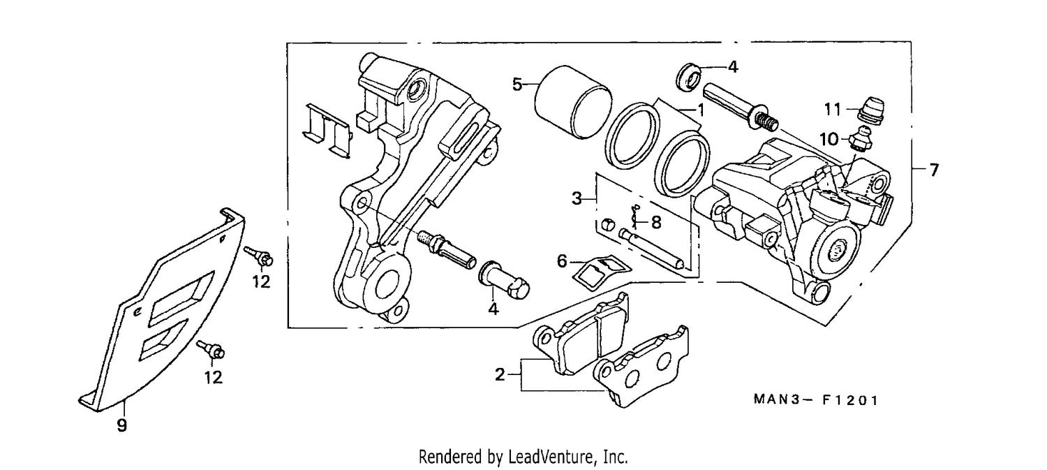 REAR BRAKE CALIPER (2)