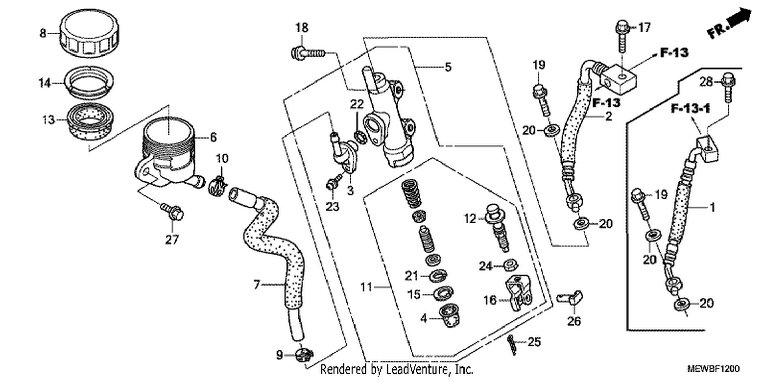  RR. BRAKE MASTER CYLI NDER