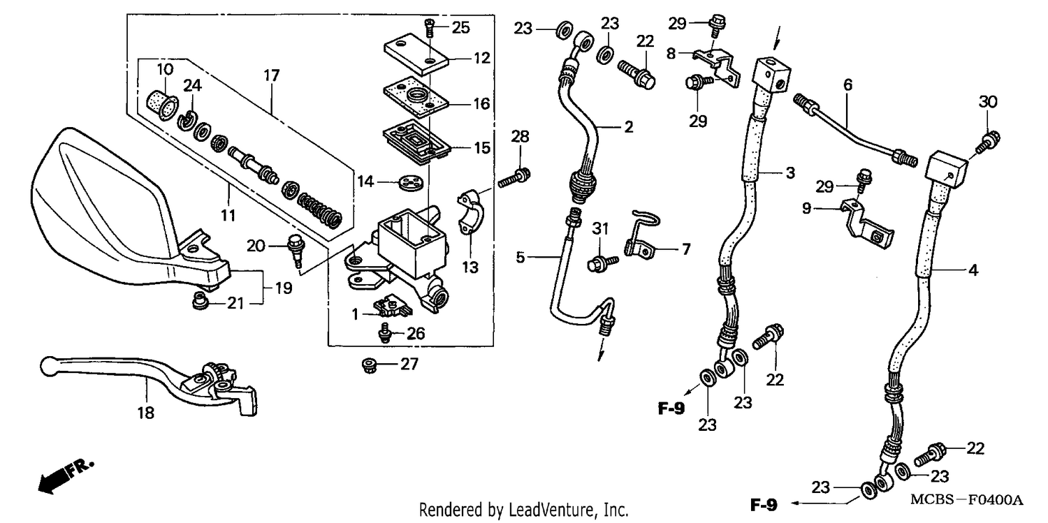 FR. BRAKE MASTER CYLINDER
